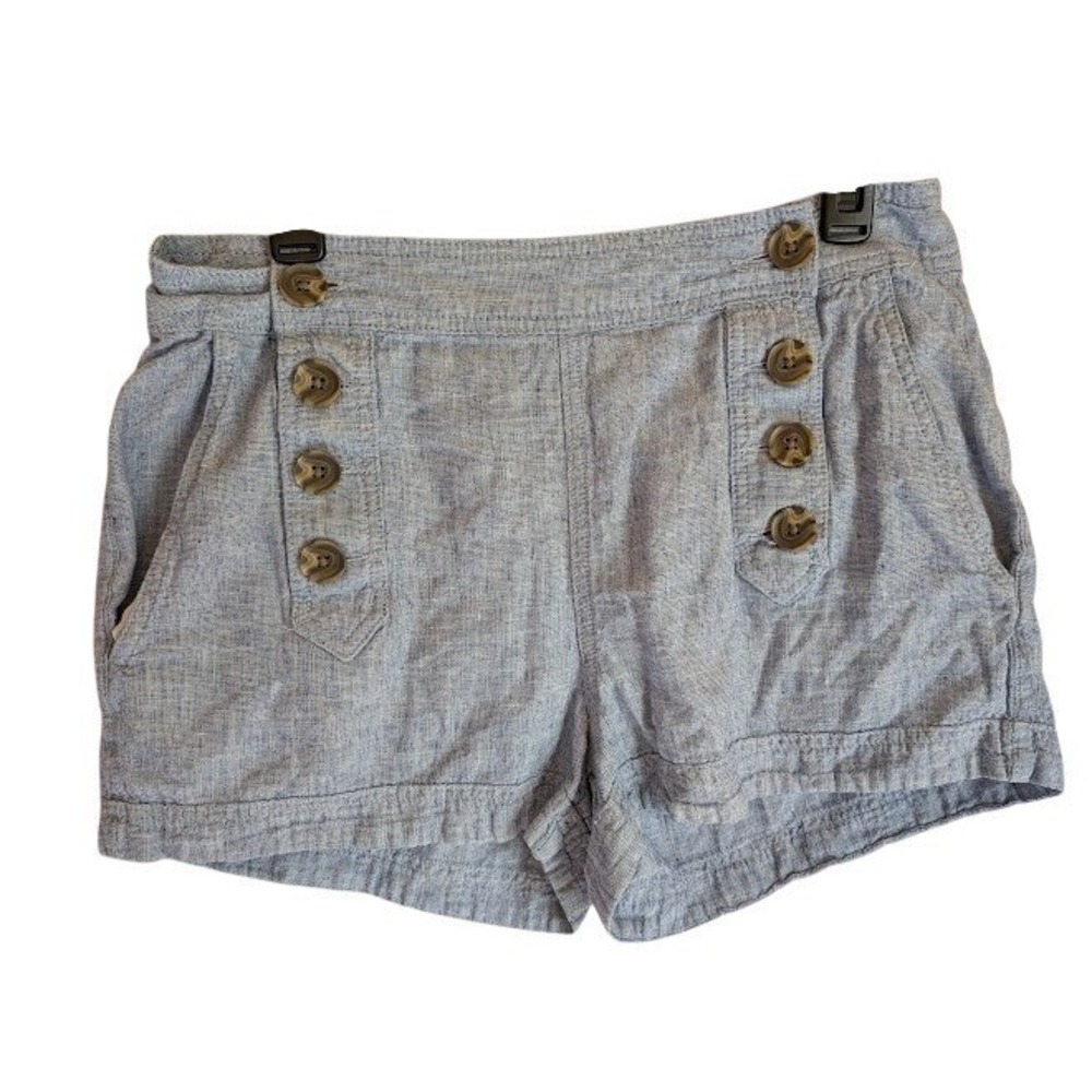Express Sailor Shorts Women 12 Linen Coastal Nautical Preppy Vacation Classic